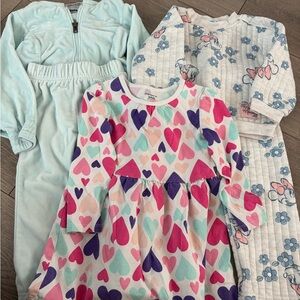 Nike Kids Pajamas with Heart and Floral Patterns